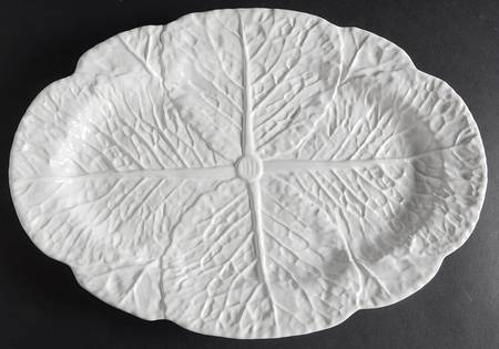 Cabbage White 14" Oval Serving Platter