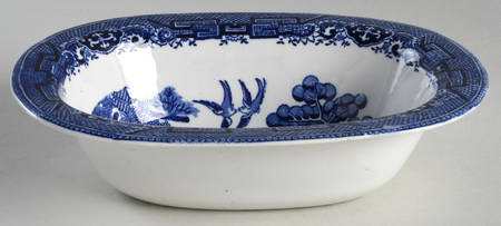 Willow Blue 9" Oval Vegetable Bowl