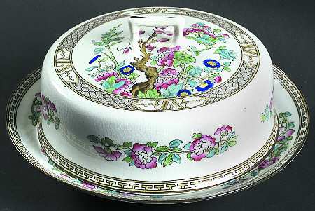 Indian Tree Muffin Dish & Lid by Bridgwood & Son