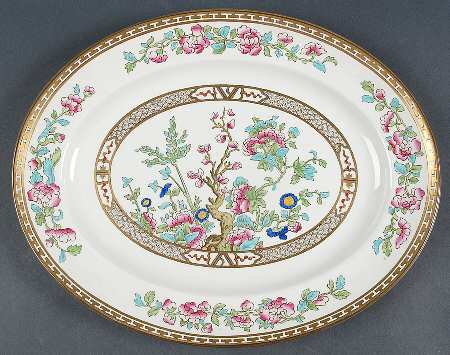 Indian Tree 12" Oval Serving Platter by Bridgwood & Son