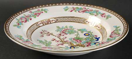 Indian Tree Large Rim Soup Bowl by Bridgwood & Son