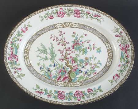 Indian Tree 18" Oval Serving Platter