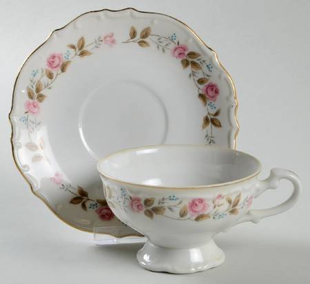 Spring Garden Footed Cup & Saucer Set