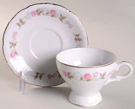 Spring Garden Footed Cup & Saucer Set