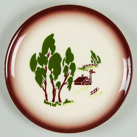 Harvest (Brown Trim) Bread & Butter Plate