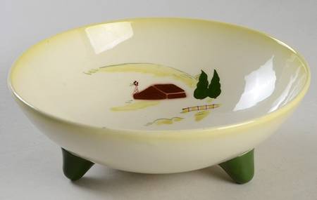 Harvest (Yellow Trim) 7" Round Vegetable Bowl