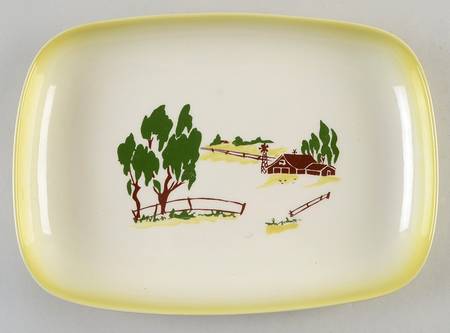 Harvest (Yellow Trim) 11" Rectangular Serving Platter