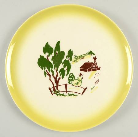 Harvest (Yellow Trim) Luncheon Plate
