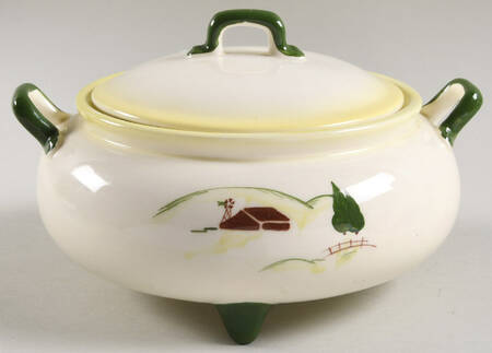 Harvest (Yellow Trim) Round Covered Vegetable