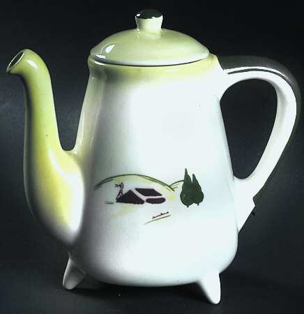 Harvest (Yellow Trim) Mini Coffee Pot & Lid