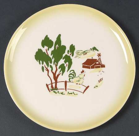 Harvest (Yellow Trim) Salad Plate