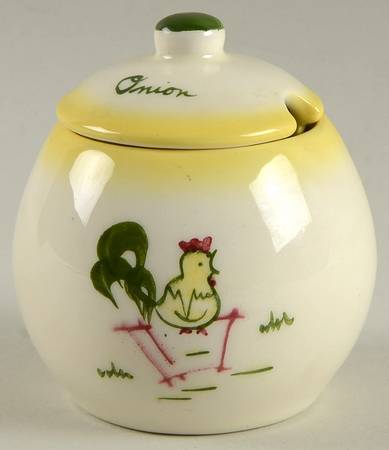 Harvest (Yellow Trim) Condiment Jar & Lid