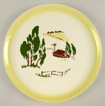 Harvest (Yellow Trim) 13" Chop Plate (Round Platter)