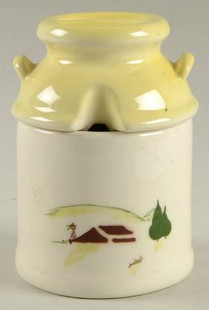 Harvest (Yellow Trim) Mustard Jar & Lid