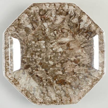 Marble Ware Brown Octagonal Chop Plate