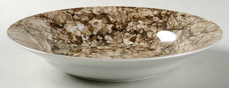 Marble Ware Brown Coupe Soup Bowl