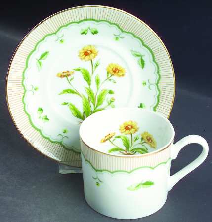Victorian Gardens Flat Cup & Saucer Set
