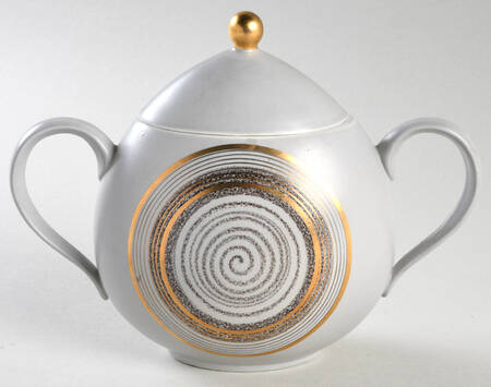 Roman Coin Sugar Bowl & Lid