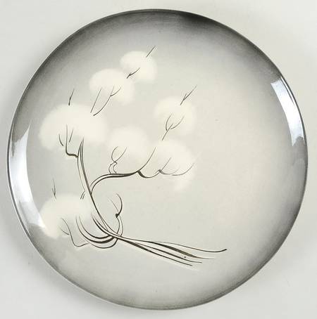 Smoke Tree Black Gray Salad Plate