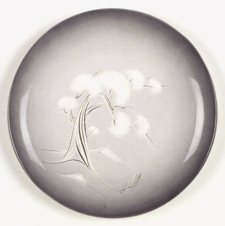 Smoke Tree Black Gray Dinner Plate