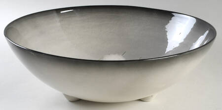 Smoke Tree Black Gray 13" Large Salad Serving Bowl