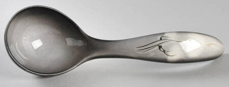 Smoke Tree Black Gray Gravy Ladle Solid Piece