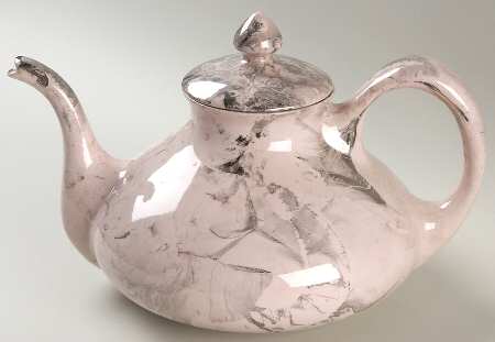 Surf Ballet (Pink & Platinum) Teapot & Lid