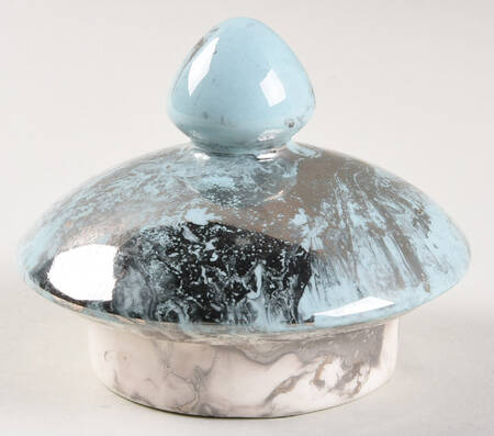 Surf Ballet (Turquoise & Platinum) Lid for Coffee Pot