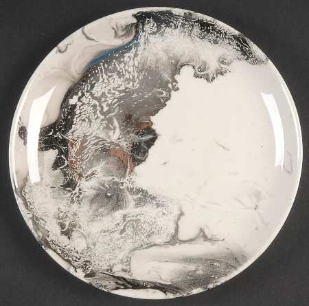 Surf Ballet (White & Platinum) Bread & Butter Plate