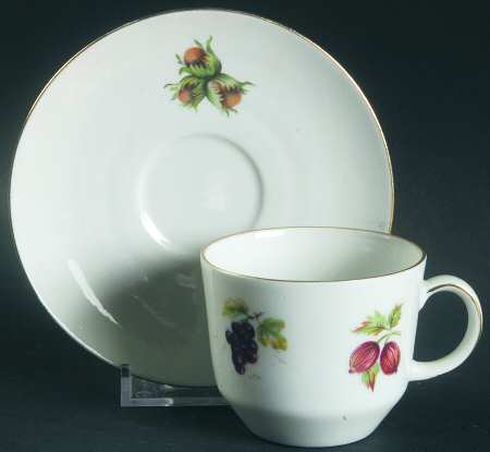 BTH4 (1-16" Gold Trim) Flat Demitasse Cup & Saucer Set