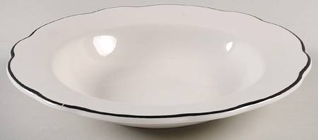 Manhattan Black Large Rim Soup Bowl