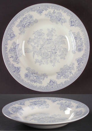 Asiatic Pheasants Blue Large Rim Soup Bowl