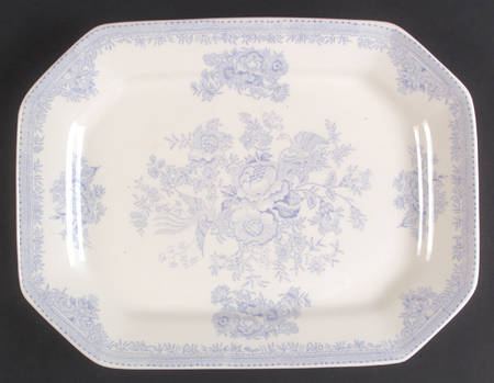 Asiatic Pheasants Blue 13" Oval Serving Platter