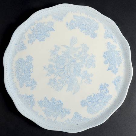 Asiatic Pheasants Blue Cake Plate