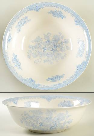 Asiatic Pheasants Blue 12" Large Fruit Bowl
