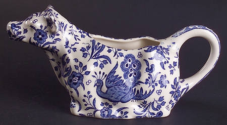 Blue Bird-Regal Peacock Cow Creamer