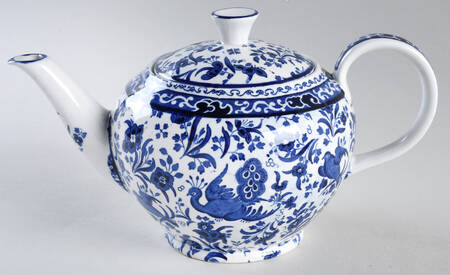Blue Bird-Regal Peacock Teapot & Lid