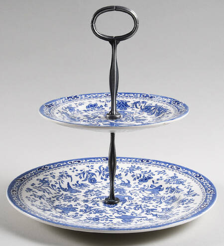 Blue Bird-Regal Peacock 2 Tiered Serving Tray (Dinner & Salad Plate)
