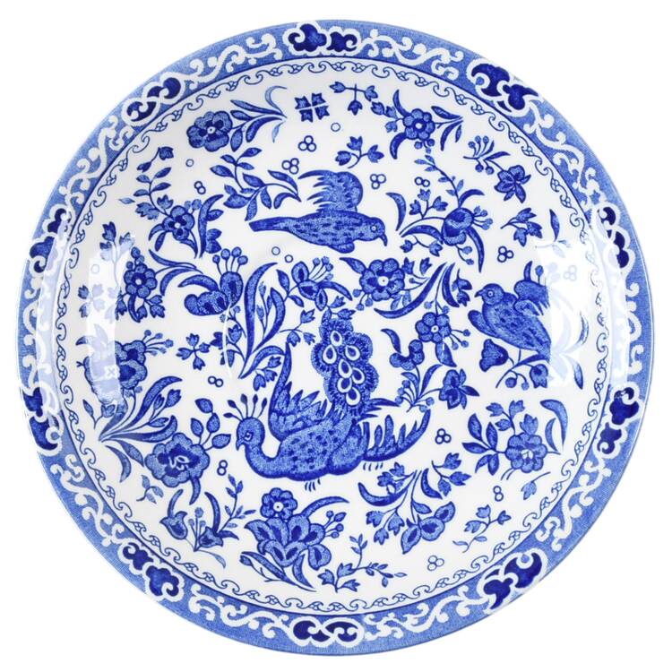 Blue Bird-Regal Peacock Saucer for Breakfast Cup