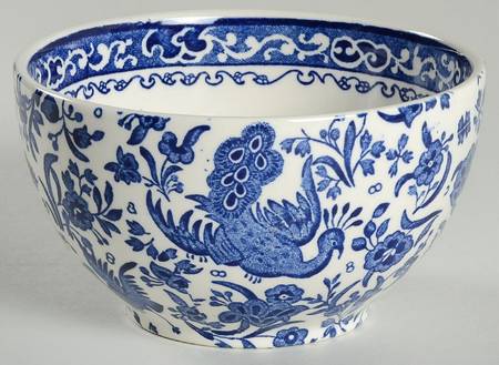 Blue Bird-Regal Peacock Open Sugar Bowl