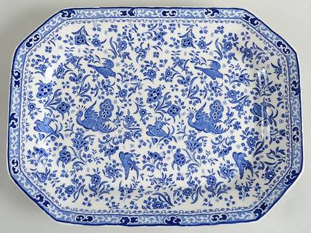 Blue Bird-Regal Peacock 13" Rectangular Serving Platter