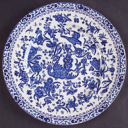 Blue Bird-Regal Peacock Luncheon Plate