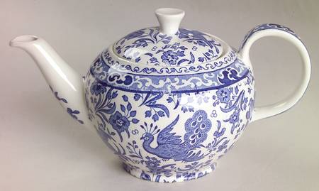 Blue Bird-Regal Peacock Mini Teapot & Lid