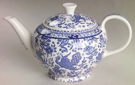 Blue Bird-Regal Peacock Teapot & Lid