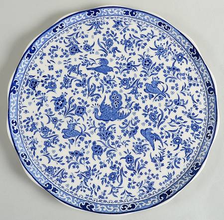 Blue Bird-Regal Peacock Cake Plate