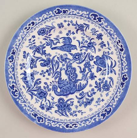 Blue Bird-Regal Peacock Salad Plate