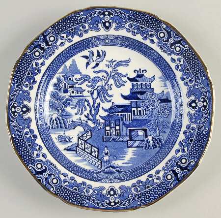 Willow Blue (Gold Trim) Dessert/Pie Plate