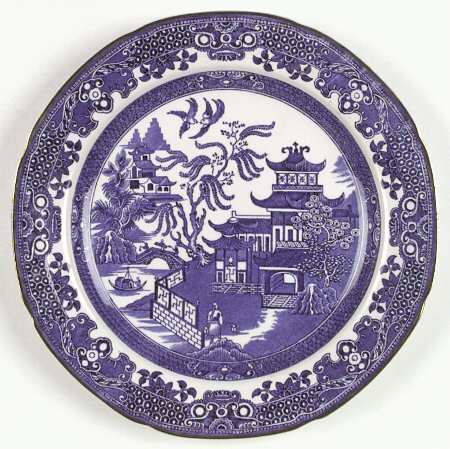 Willow Blue (Gold Trim) Dinner Plate