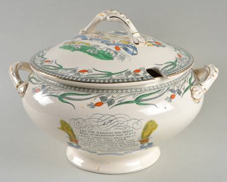 Farmers Arms (Gold Trim) Tureen &  Lid