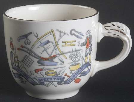 Farmers Arms (Gold Trim) Flat Cup